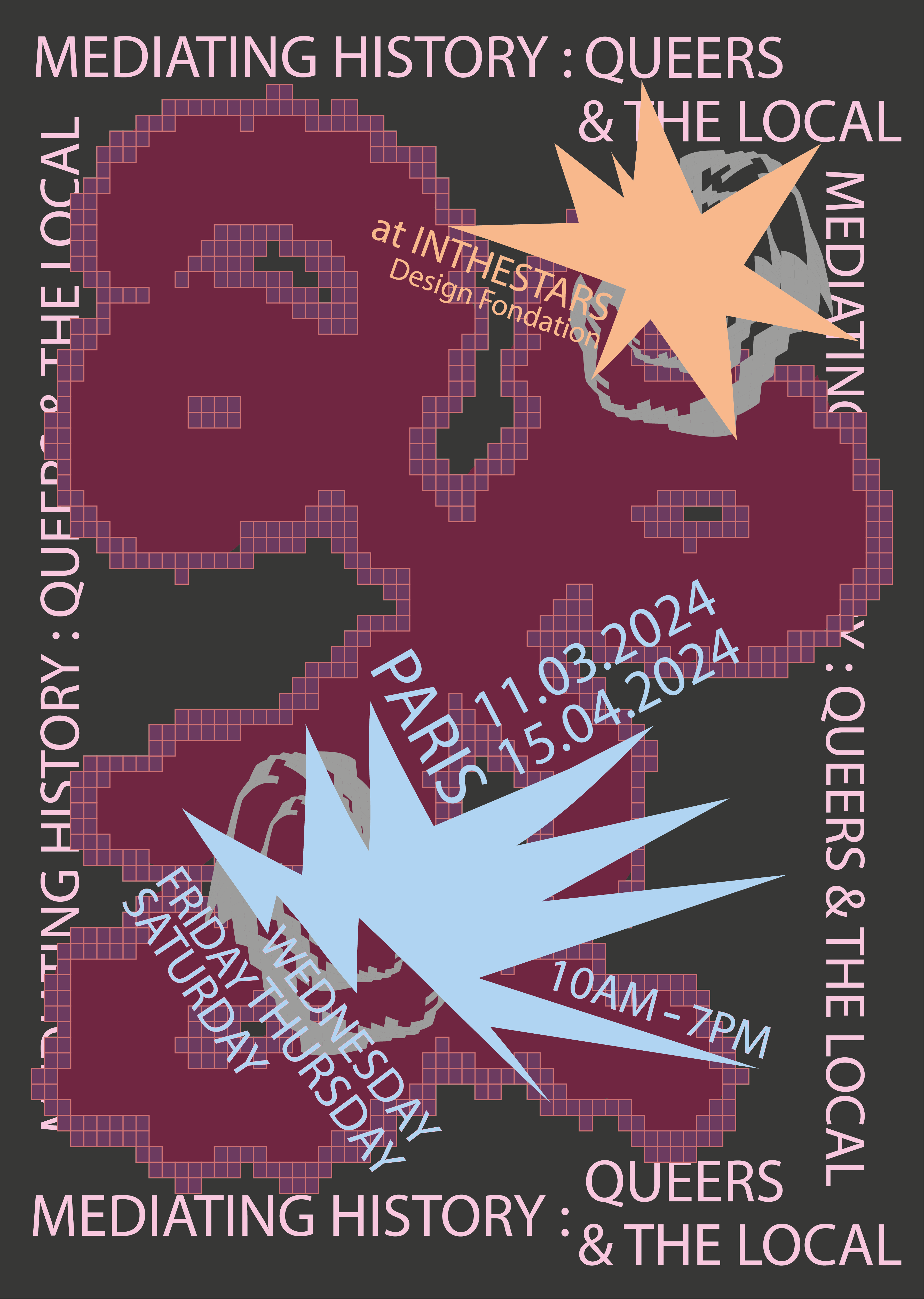 Affiche d'exposition imaginaire réalisé sur Illustrator, mettant en avant les objets précieux des personnes. Version orange et turquoise.